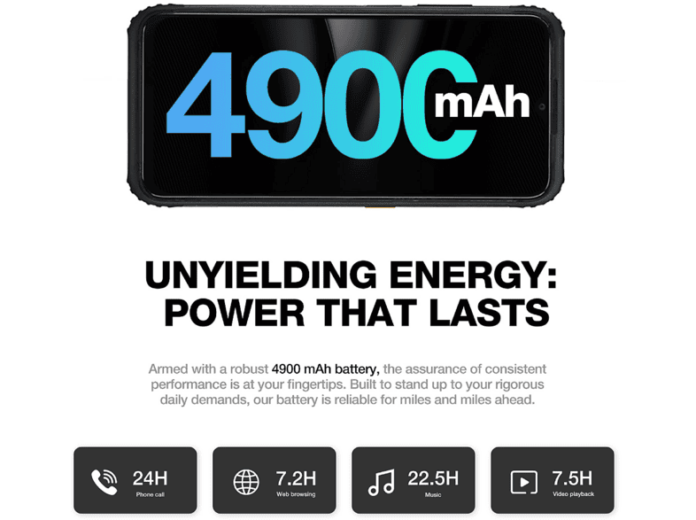 AGM H6 — Smartphone, Black, 256 GB, 8 GB RAM, 90 Hz, vista 4