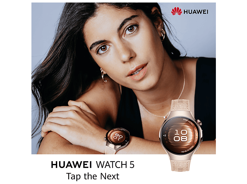 HUAWEI Watch 5 — Smartwatch, 42 mm, 32 GB, Beige, NFC, vista 6