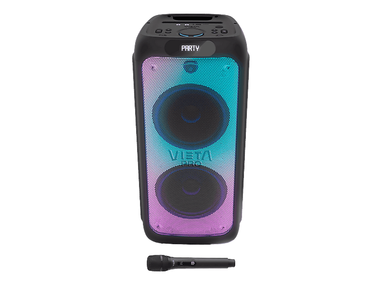 VIETA Party 220 — Altavoz de gran potencia, 70 W, Bluetooth, Negro, Con batería