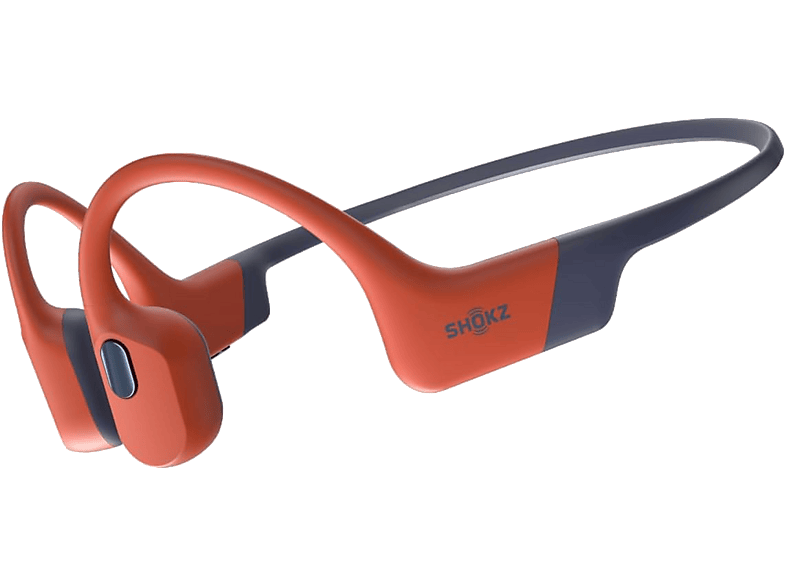 SHOKZ OpenSwim Pro — Auriculares conducción ósea, Rojo, Banda para el cuello, Bluetooth/MP3, Carga por USB-C
