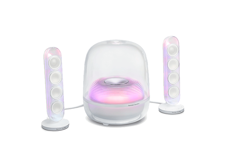 HARMAN KARDON SoundSticks 5 — Altavoz bluetooth, 190W RMS, Bluetooth, Blanco, Conectividad HDMI ARC