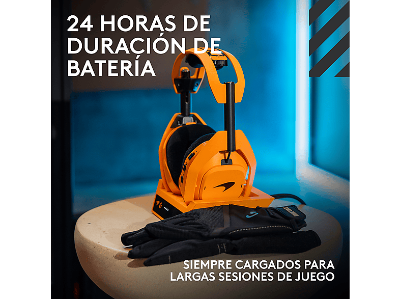 LOGITECH G A50 X MCLAREN — Auriculares gaming, Multidispositivo, Lightspeed, Micrófono, Bluetooth, vista 9