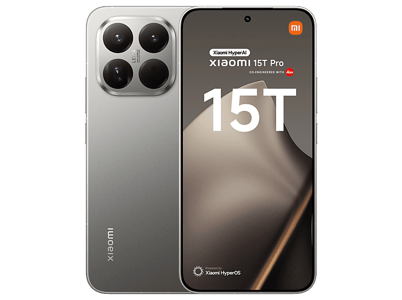 XIAOMI 15T Pro — Smartphone, Gris, 512 GB, 12 GB RAM, 5500 mAh