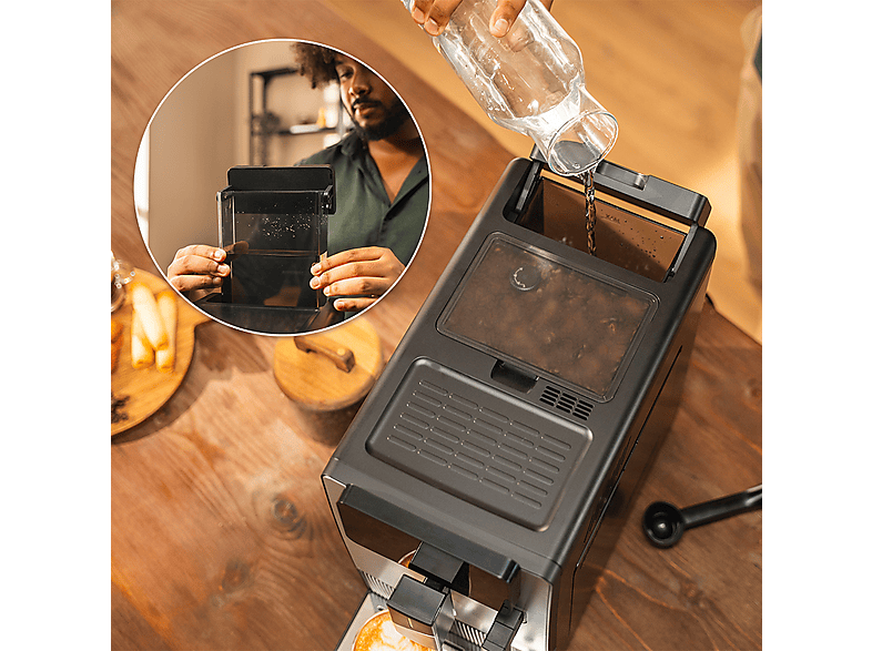 CECOTEC Cremmaet Steam — Cafetera superautomática, 1300W, Depósito 1.1L, Vaporizador, Negro, vista 9