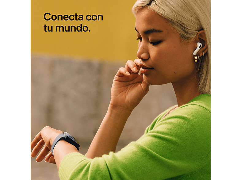 APPLE Watch SE 3 (2025) — Smartwatch, 44 mm, GPS, Caja de aluminio Medianoche, Correa deportiva Medianoche, vista 4