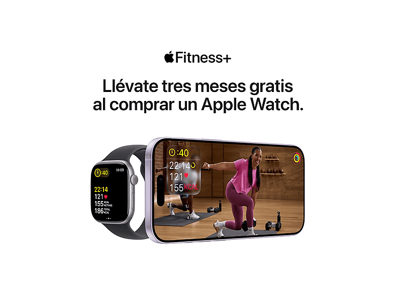 APPLE Watch SE 3 (2025) — Smartwatch, 44 mm, GPS, Caja de aluminio Medianoche, Correa deportiva Medianoche, vista 9