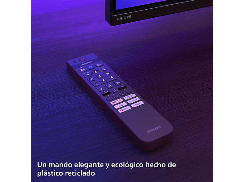 PHILIPS Ambilight TV 85MLED910 4K QD MiniLED 215cm 85" Smart TV Dolby Vision y Dolby Atmos Titan OS — TV Mini LED 85", Negro, vista 12