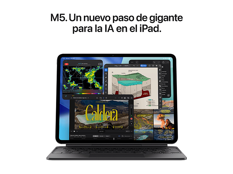 APPLE iPad Pro (2025) — Tablet, 265GB, Plata, 11", Chip M5, vista 4