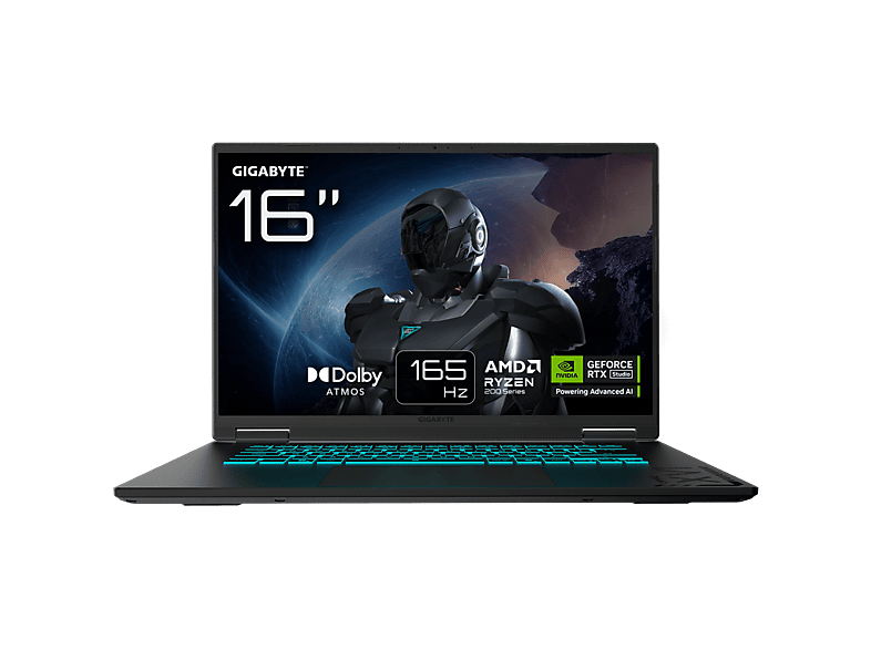 GIGABYTE A16 3WH — Portátil gaming, 32 GB RAM, 1 TB SSD, 16" Full-HD, AMD Ryzen™ 7 260