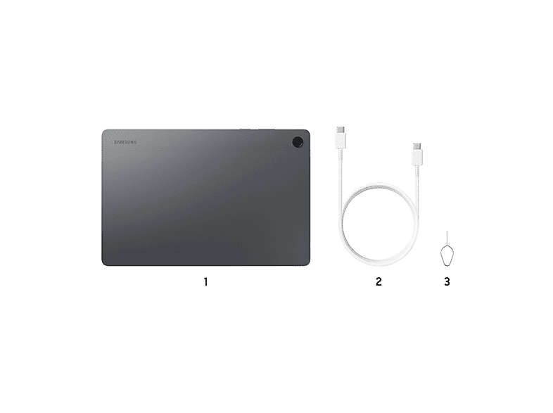 SAMSUNG Galaxy Tab A11+ — Tablet, 6 GB RAM, 128 GB, Gris, 5G, vista 7