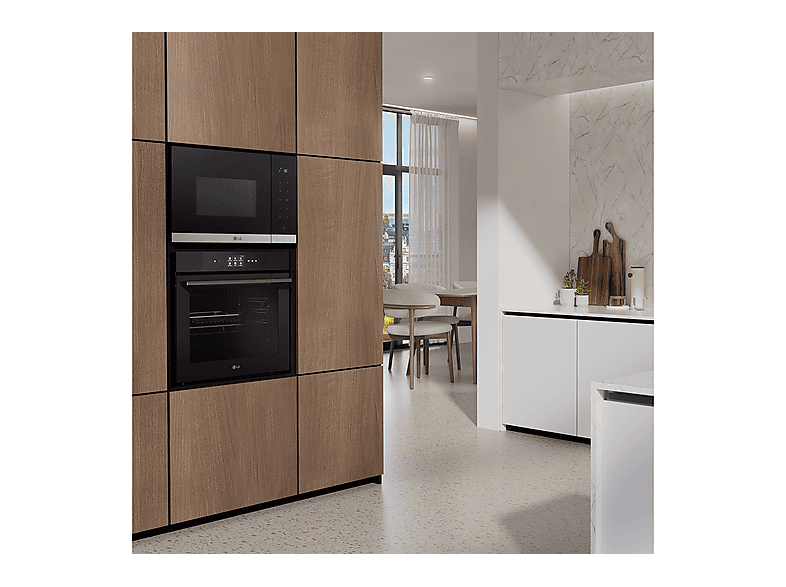 LG MG7Z2593B — Microondas integrable, 900 W, Black, 8 potencia, 25 l, vista 7