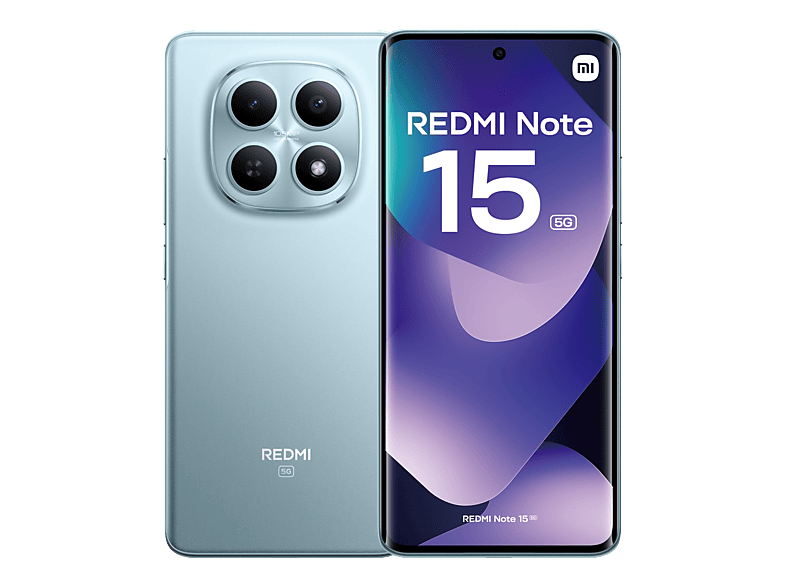 XIAOMI Redmi Note 15 5G — Smartphone, 512 GB, 12 GB RAM, 5520 mAh, Azul glaciar
