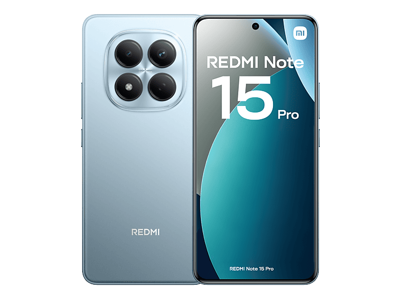 XIAOMI Redmi Note 15 Pro — Smartphone, 256 GB, 8 GB RAM, 6500 mAh, Azul glaciar