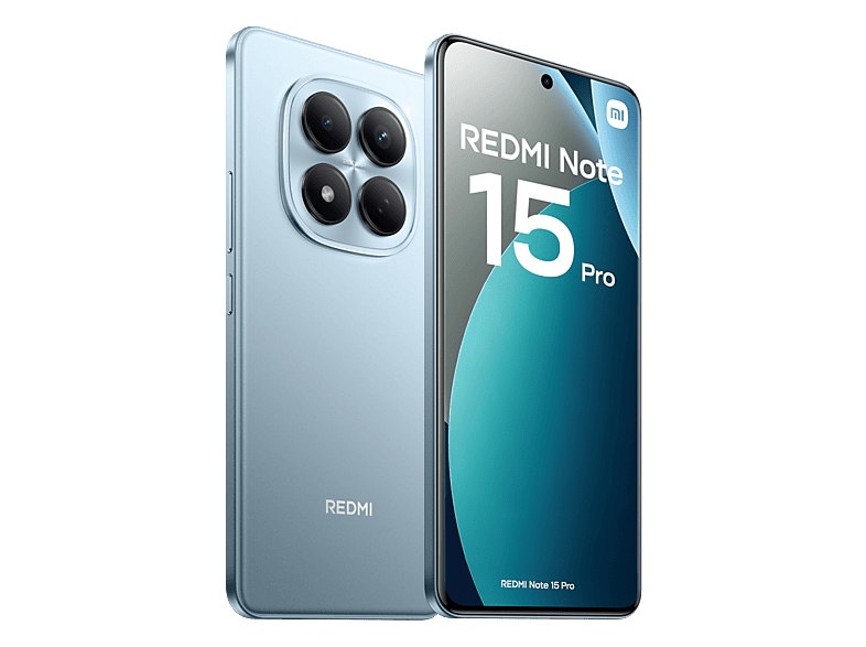 XIAOMI Redmi Note 15 Pro — Smartphone, 256 GB, 8 GB RAM, 6500 mAh, Azul glaciar, vista 4