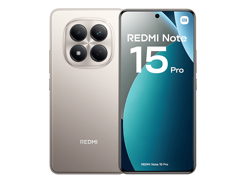 XIAOMI Redmi Note 15 Pro — Smartphone, Titanio, 256 GB, 8 GB RAM, 6500 mAh