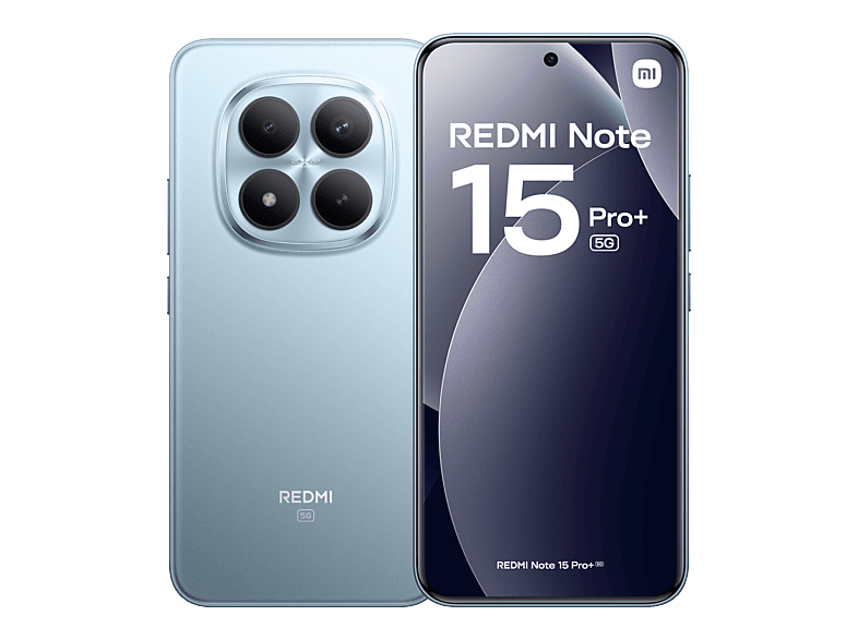 XIAOMI Redmi Note 15 Pro+ — Smartphone, 256 GB, 8 GB RAM, 6500 mAh, Azul glaciar