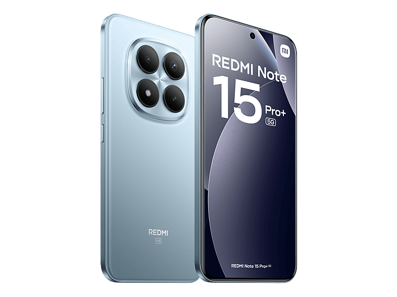 XIAOMI Redmi Note 15 Pro+ — Smartphone, 256 GB, 8 GB RAM, 6500 mAh, Azul glaciar, vista 4