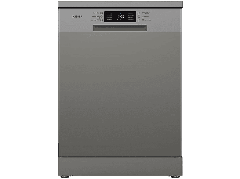 HAEGER DW-S8P.004A — Lavavajillas libre instalación 60 cm, 13 servicios, 8 programas, 60,0 cm, Gris