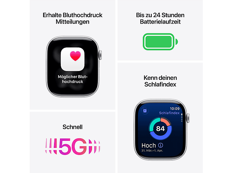APPLE Watch Series 11 — Smartwatch, Aluminio, Negro, S/M, vista 7