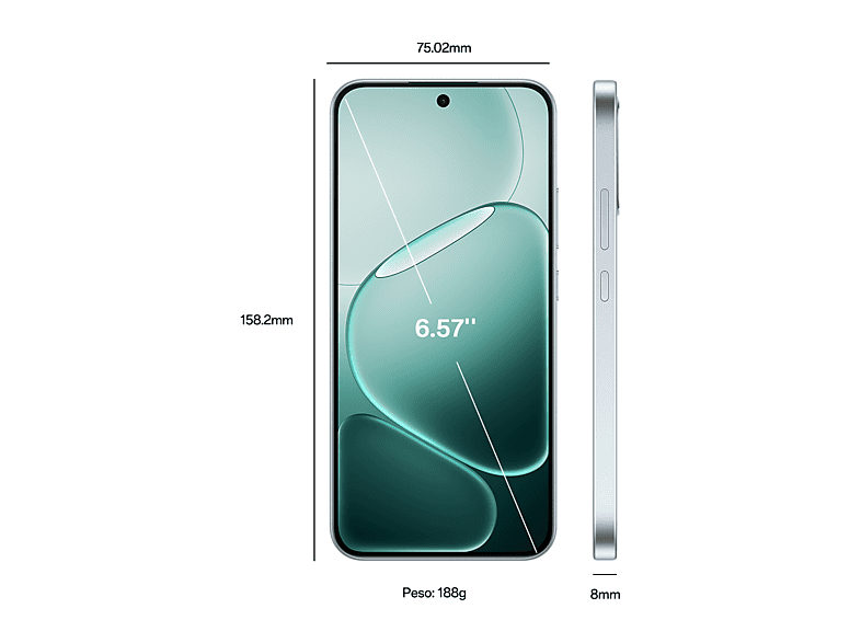OPPO A6 Pro 5G — Smartphone, 256GB, 8GB RAM, 6.500mAh, Pantalla AMOLED 120 Hz (ref. 1617161), vista 3