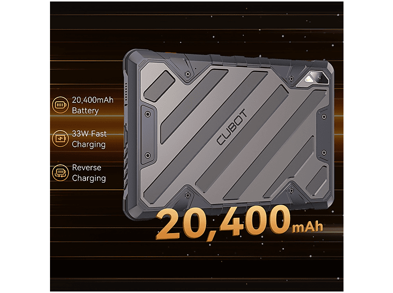 CUBOT TAB KingKong 2 — Tablet, 256 GB, Black, 8 GB RAM, 10,95" Full-HD+, vista 8