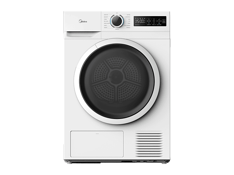 MIDEA MD110H80/W-ES — Secadora bomba de calor, 8 kg, Antiarrugas, Blanco, 15 Programas