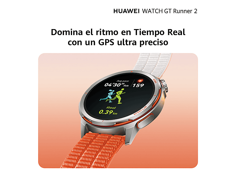 HUAWEI WATCH GT Runner 2 — Smartwatch, Azul, Reloj Inteligente con GPS Ultra Preciso en runnning, 14 días Autonomía, Maratón Mode, vista 7