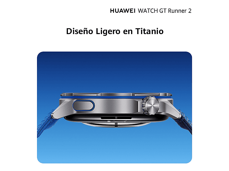 HUAWEI WATCH GT Runner 2 — Smartwatch, Azul, Reloj Inteligente con GPS Ultra Preciso en runnning, 14 días Autonomía, Maratón Mode, vista 9