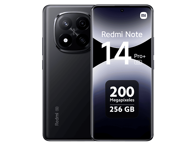 XIAOMI Redmi Note 14 Pro+ — Smartphone, 256 GB, 12 GB RAM, 5110 mAh, Midnight Black