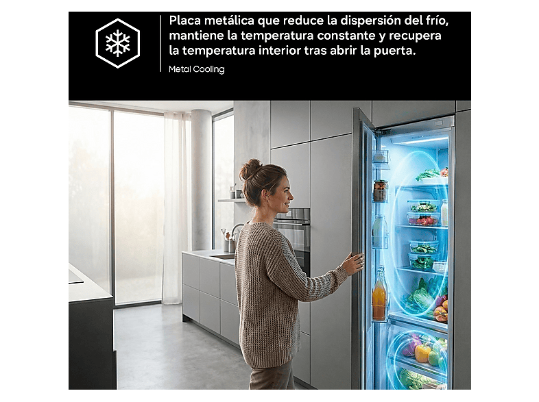 SAMSUNG Bespoke AI RB34C775CB1/EF — Frigorífico combi, 185.3 cm, Grafito, Total No Frost, 344 l, vista 11