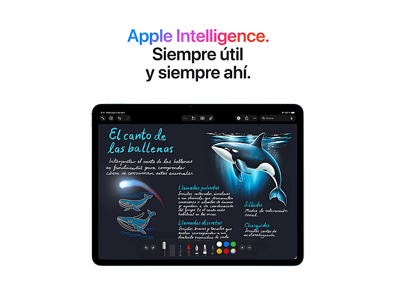 APPLE iPad Air (2026) — Tablet, 256 GB, Gris Espacial, 11" Liquid Retina, WIFI, vista 2