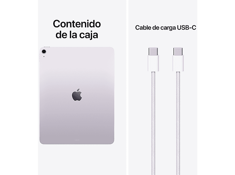 APPLE iPad Air (2026) — Tablet, 128 GB, Púrpura, 13" Liquid Retina, WIFI, vista 11
