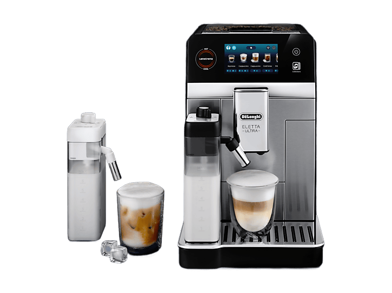 DE LONGHI — Cafetera superautomática, De'Longhi Eletta Ultra ECAM470.85.MB, 1450 W, Táctil, Metálico