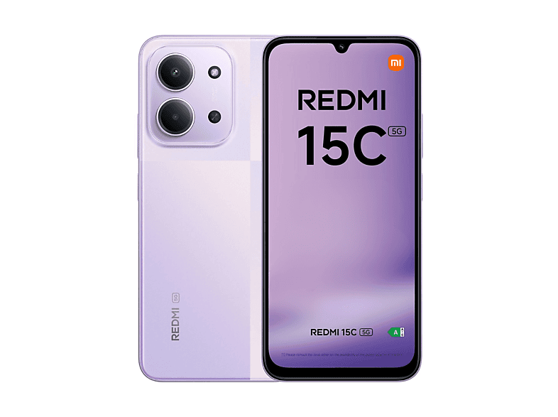 XIAOMI Redmi 15C 5G — Smartphone, Púrpura, 256 GB, 4 GB RAM, 6,9" 120 Hz