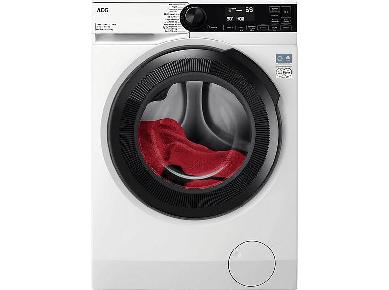AEG LWR7304L4W — Lavadora secadora, 11 kg + 7 kg, 12 programas, Blanco, 1400 rpm