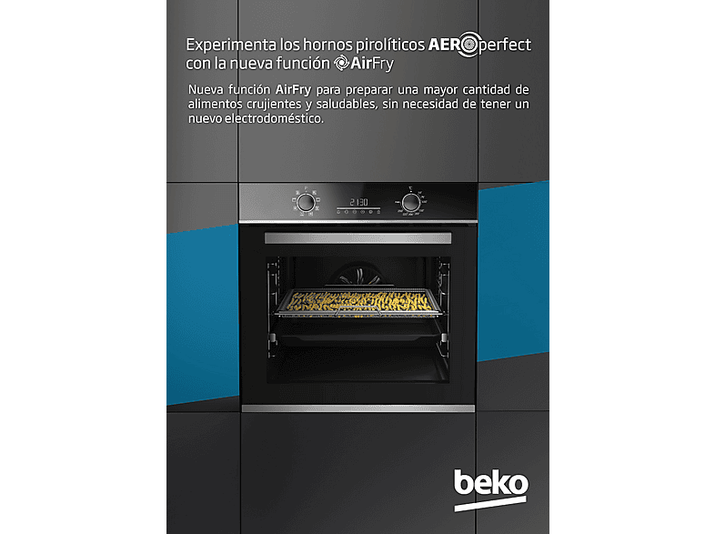 BEKO BCBIE17300KSB — Horno, Multifunción, Hidrolítica, 59.4 cm, Negro, vista 8
