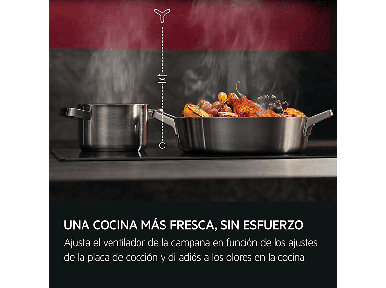 AEG Serie 7000 SilenceTech NDC7792SW — Campana de grupo filtrante, 3 velocidades, 715 m³/h, 92,9 mm, Blanco, vista 5