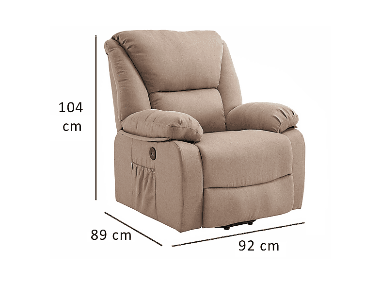 ECO-DE STELVIO ECO-8520UP TN NEGRO — Sillón levanta personas, Peso máximo 100 kg, Función calor, vista 7