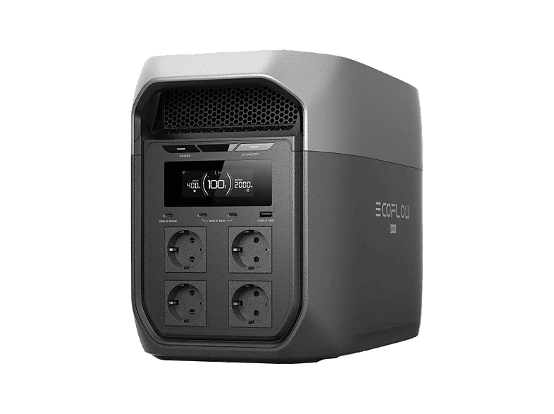 ECOFLOW Delta 3 Max — Estación de energía, 2048Wh, USB-C, X-Boost, 9 Puertos salida
