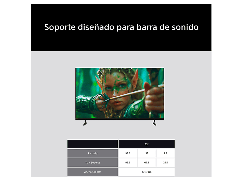 SONY BRAVIA 2 II — TV LED 43", Chromecast, Eco, Direct LED, 4K HDR Processor X1, vista 5