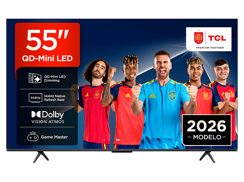 TCL 55P8L — TV QD-Mini LED 55", 144Hz, Negro, UHD 4K, TCL AiPQ Processor