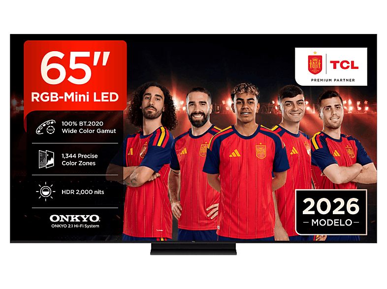 TCL 65RM7L — TV RGB Mini LED 65", Negro, 4K, TSR AiPQ, Smart TV,HDR de hasta 2000 nits