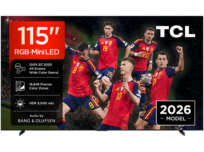 TCL 115RM9L — TV RGB Mini LED 115", 144 Hz, Negro, UHD 4K, TCL AiPQ Pro Processor