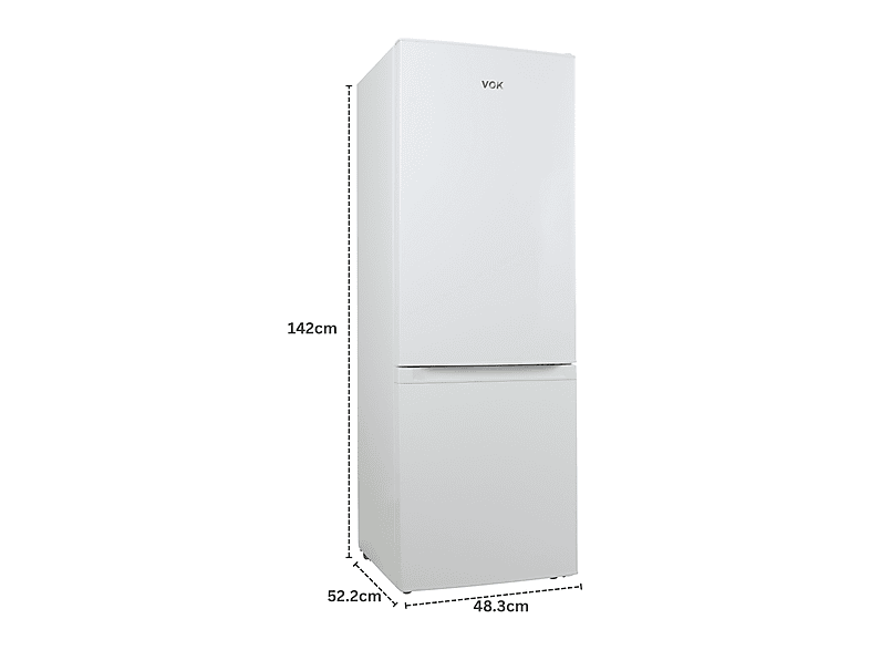 VOK EVR-154DEW — Frigorífico combi, Altura 142 cm, Blanco, Capacidad 154 l, vista 2