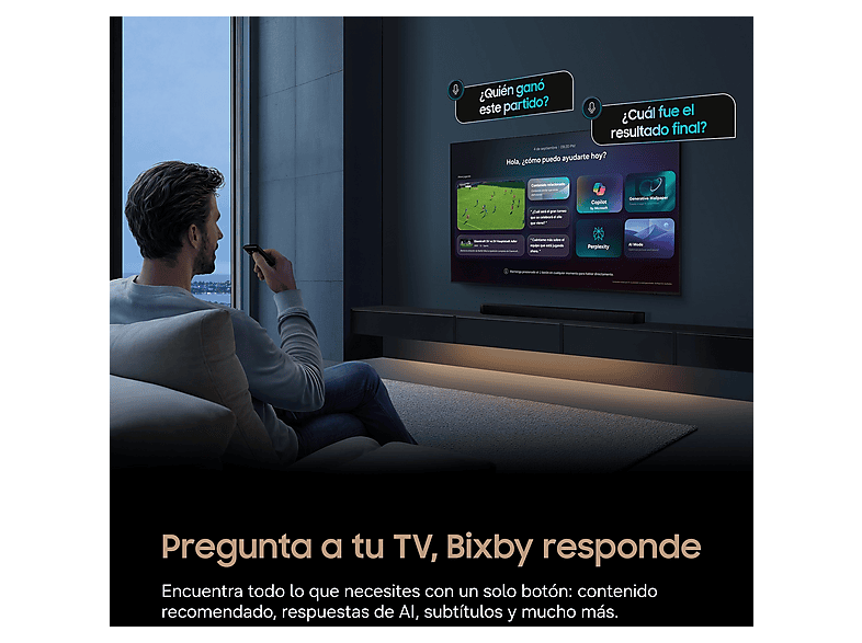 SAMSUNG TU85M80HAUXXC — TV Mini LED 85", Negro, UHD 4K, NQ4 AI Gen2 Processor, Smart TV, vista 9
