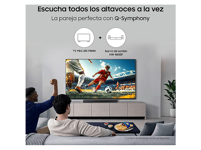 SAMSUNG TU85M80HAUXXC — TV Mini LED 85", Negro, UHD 4K, NQ4 AI Gen2 Processor, Smart TV, vista 11