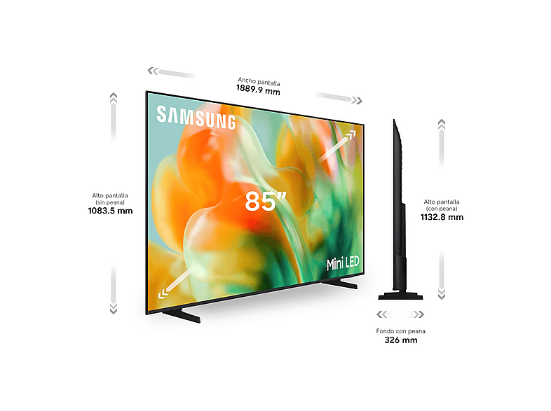 SAMSUNG TU85M80HAUXXC — TV Mini LED 85", Negro, UHD 4K, NQ4 AI Gen2 Processor, Smart TV, vista 12