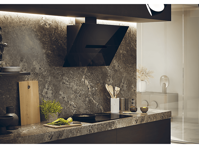 HAIER HADG9CBS4BWIFI — Campana decorativa, 5 velocidades, 624 m³/h, 900 mm, Negro, vista 5