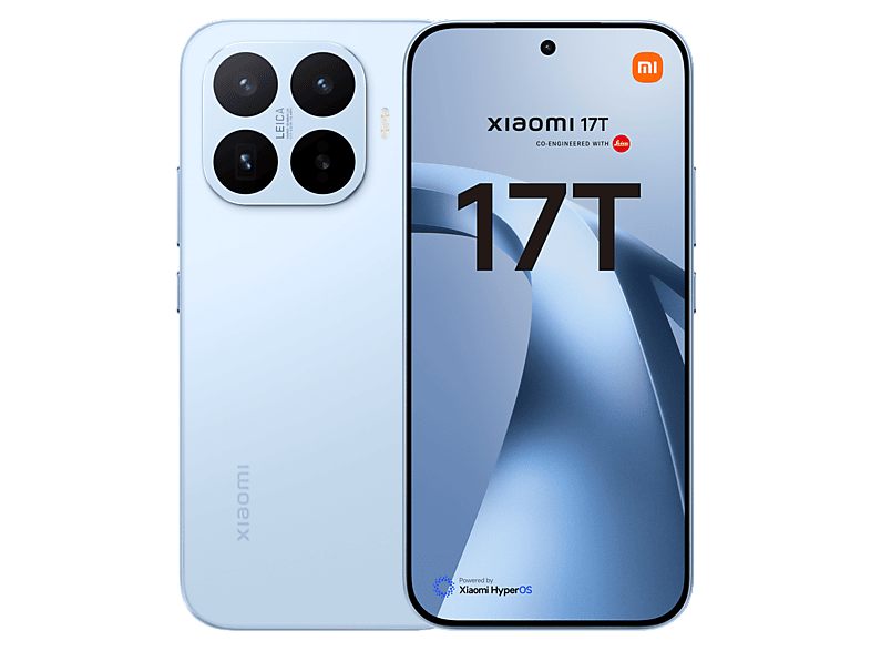 XIAOMI — Xiaomi 17T, Azul, 256GB, 12GB RAM, 6.59" POLED, MediaTek Dimensity 8500, 6500mAh, Ultra de 4 nm
