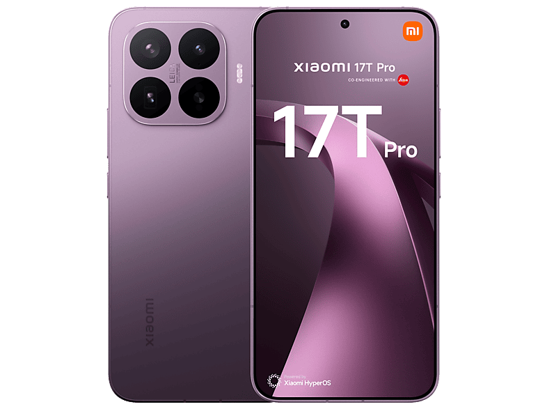 XIAOMI 17T Pro — Smartphone, Morado, 512 GB, 12 GB RAM, 7000 mAh